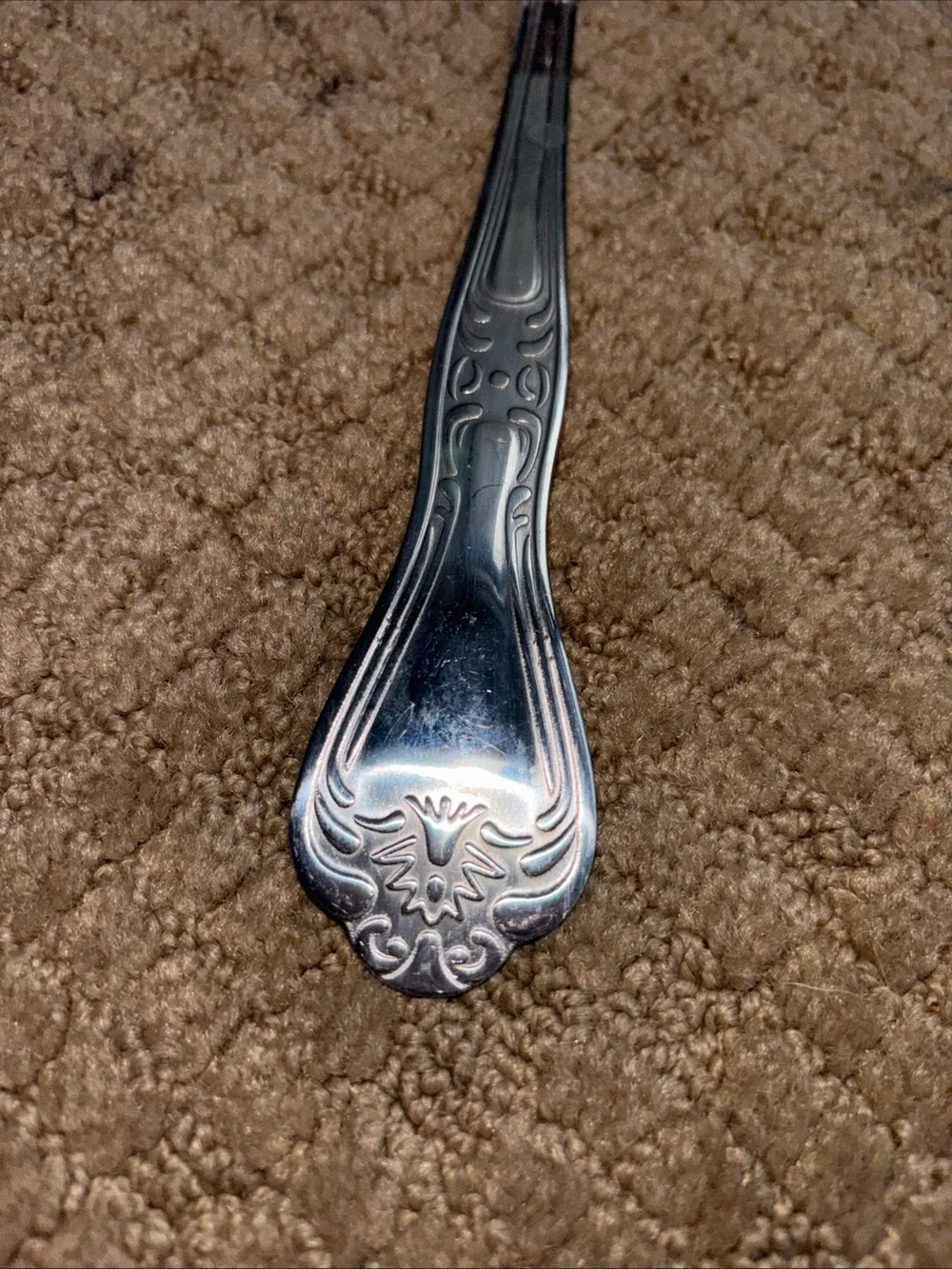 Vintage Silver-Tone Soup Ladle - Ornate Handle spoonful of comfort brand